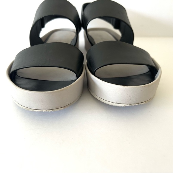 VINCE Marett Sandal Minimalist Platform Shoe Black Gray Leather Size EU 38 US 8 - Picture 11 of 12